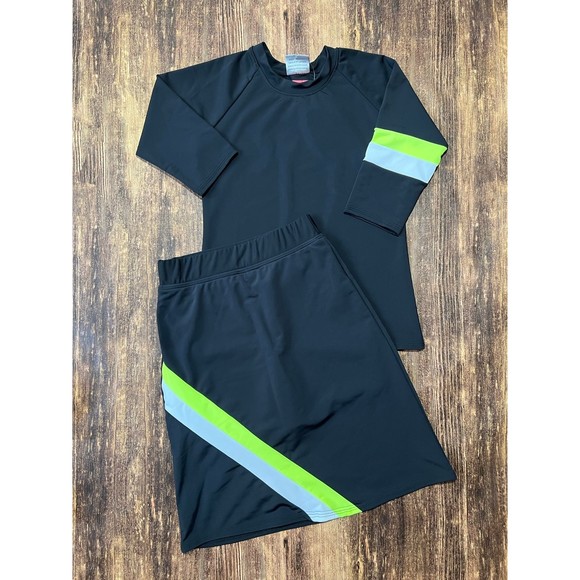 Large Girls Aviator Black and Neon Swim and Play Set